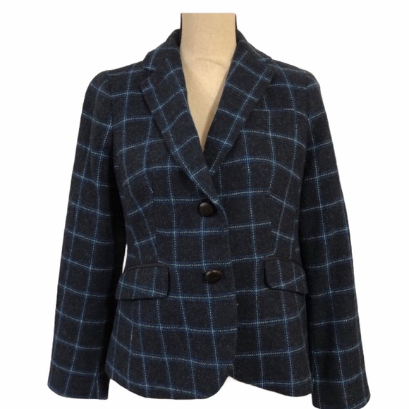 Talbots Jackets & Blazers - TALBOTS Petites Wool Blend Plaid